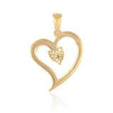 Pozlacené Sterlingové Stříbro 925 / 1000 - Přívěsek se Zeleným Diamantem