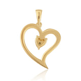 Pozlacené Sterlingové Stříbro 925 / 1000 - Přívěsek se Zeleným Diamantem