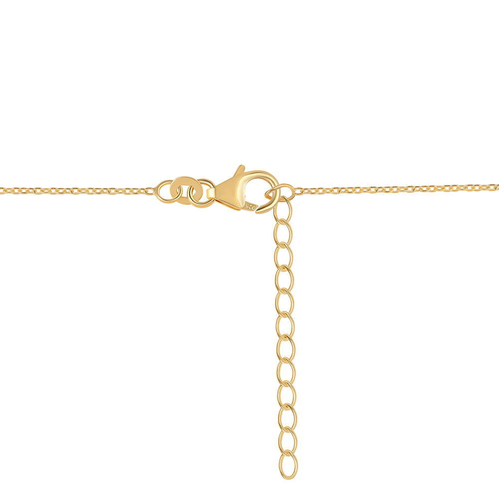 Pozlacené Sterlingové Stříbro 925 / 1000 - Náhrdelník s Iolitem