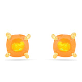 Pozlacené stříbro 925/1000 Náušnice s Ohnivým Opálem - Karátové číslo: 0.63. přibližná hmotnost: 0.82 gramů