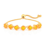 Pozlacené stříbro 925/1000 Náramek s Ohnivým Opálem - Karátové číslo: 2.13. přibližná hmotnost: 4.29 gramů