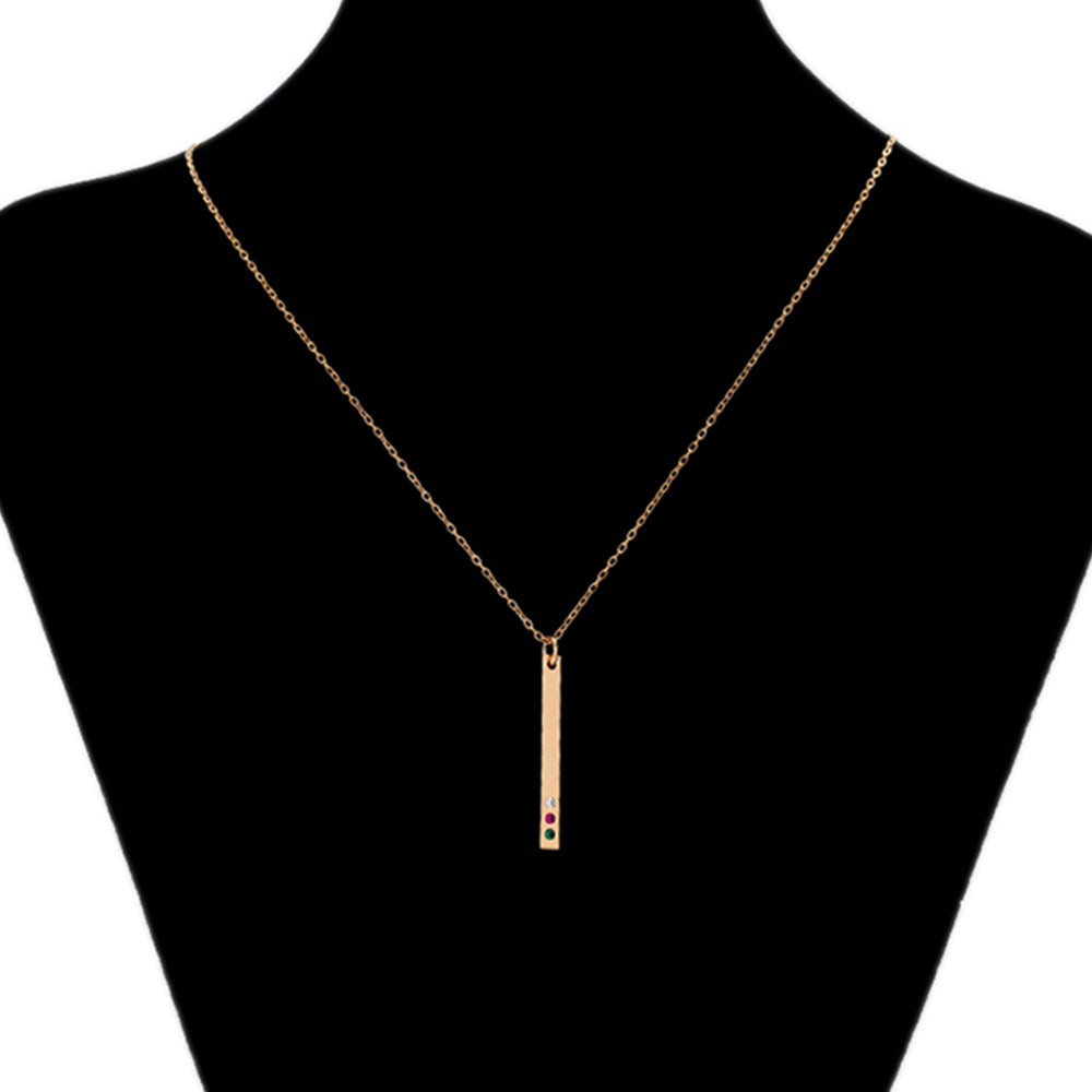 Pozlacený Slitinový Náhrdelník s Červeným Emporia® Křišťálem a se Zeleným Emporia® Křišťálem ( Náhrdelník+Přívěsek )