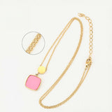 Pozlacený Slitinový Náhrdelník s Růžovým Emporia® Křišťálem