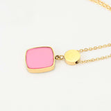 Pozlacený Slitinový Náhrdelník s Růžovým Emporia® Křišťálem