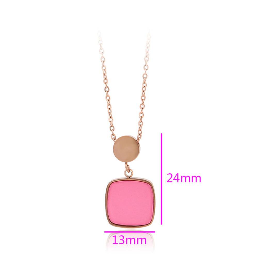 Pozlacený Slitinový Náhrdelník s Růžovým Emporia® Křišťálem