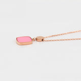 Pozlacený Slitinový Náhrdelník s Růžovým Emporia® Křišťálem