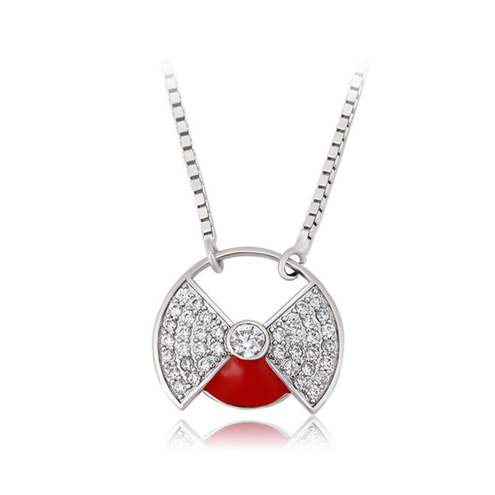 Pozlacený Slitinový Náhrdelník s Červeným Emporia® Křišťálem