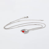 Pozlacený Slitinový Náhrdelník s Červeným Emporia® Křišťálem