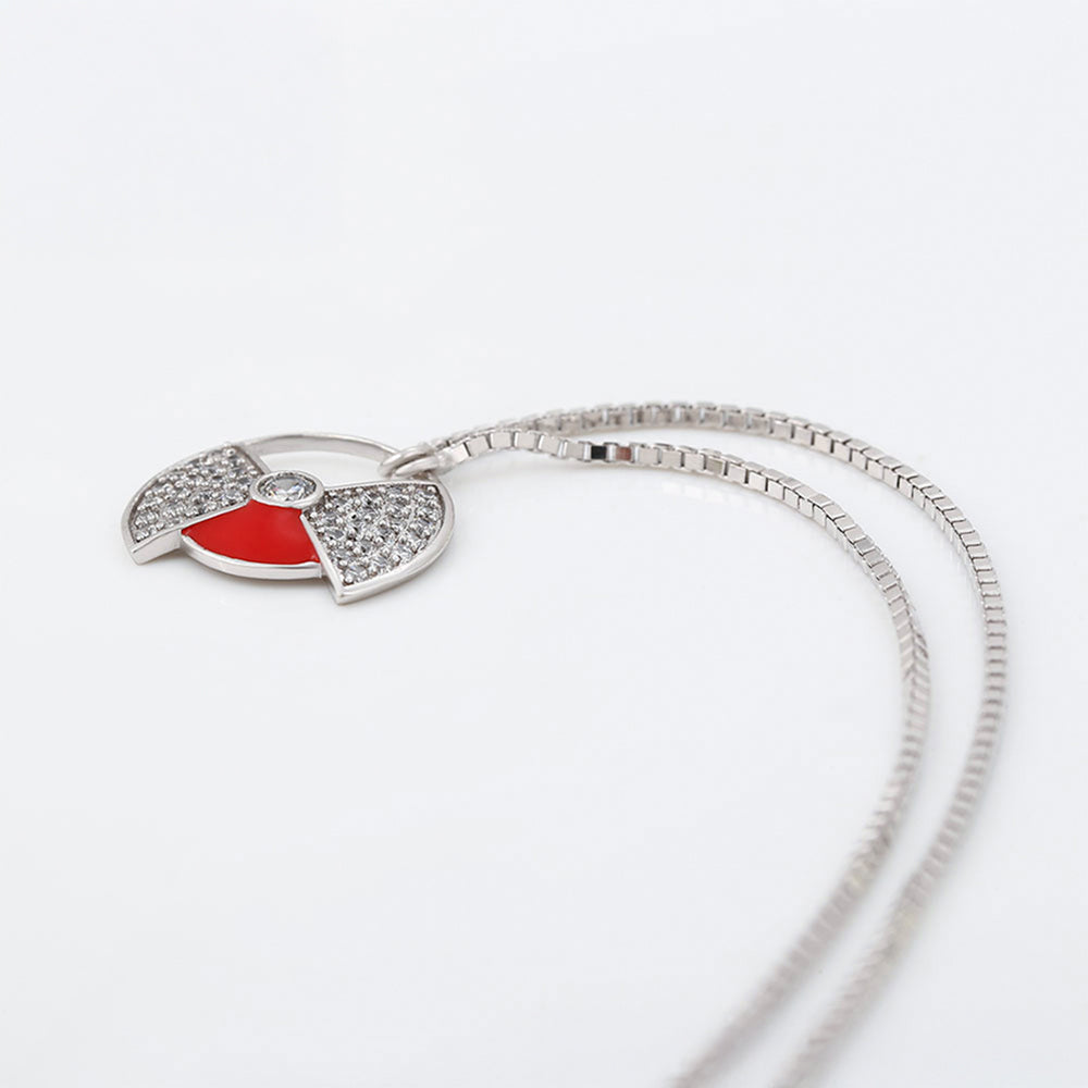 Pozlacený Slitinový Náhrdelník s Červeným Emporia® Křišťálem