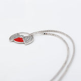 Pozlacený Slitinový Náhrdelník s Červeným Emporia® Křišťálem