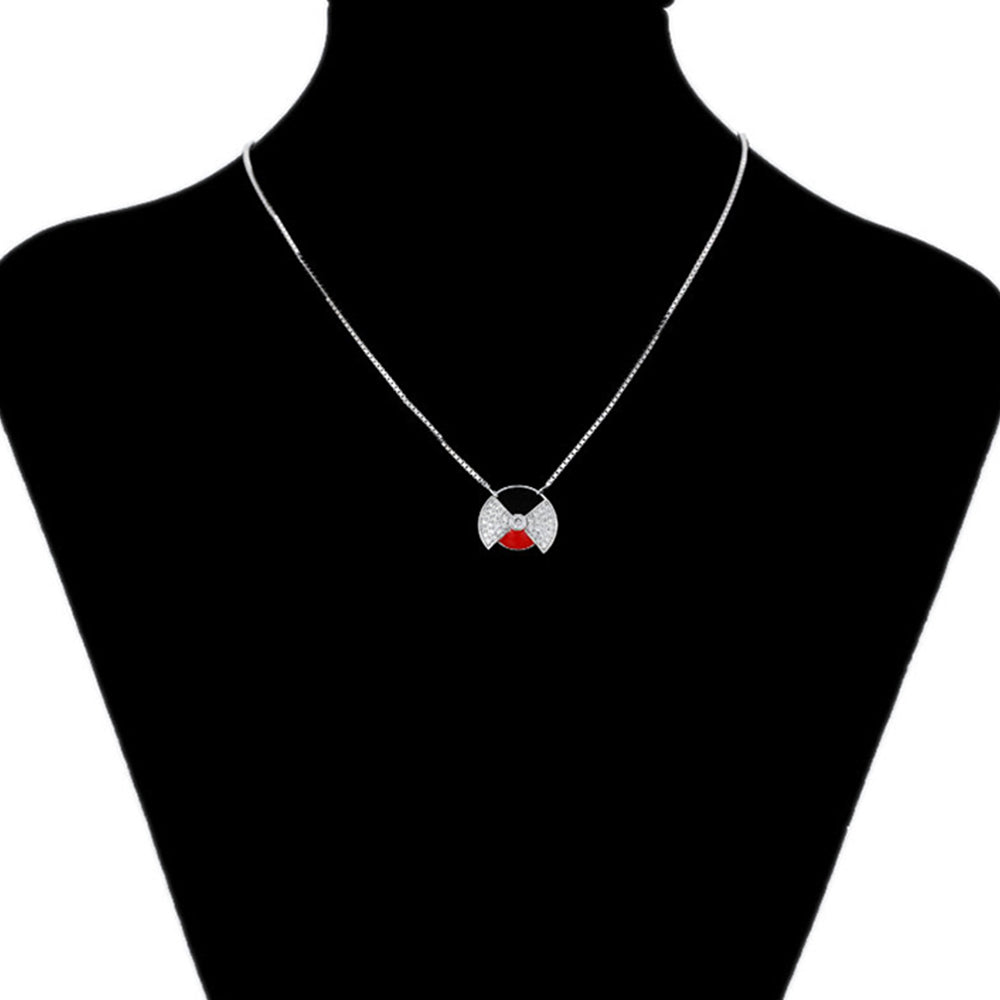 Pozlacený Slitinový Náhrdelník s Červeným Emporia® Křišťálem