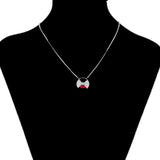 Pozlacený Slitinový Náhrdelník s Červeným Emporia® Křišťálem