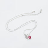 Pozlacený Slitinový Náhrdelník s Růžovým Emporia® Křišťálem