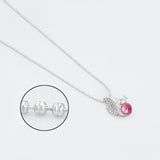 Pozlacený Slitinový Náhrdelník s Růžovým Emporia® Křišťálem