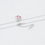 Pozlacený Slitinový Náhrdelník s Růžovým Emporia® Křišťálem