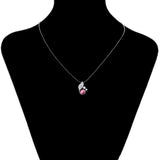 Pozlacený Slitinový Náhrdelník s Růžovým Emporia® Křišťálem