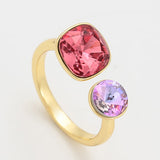 Pozlacený Slitinový Prsten s Růžovým Emporia® Křišťálem
