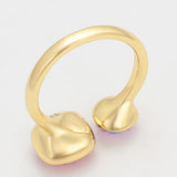 Pozlacený Slitinový Prsten s Růžovým Emporia® Křišťálem