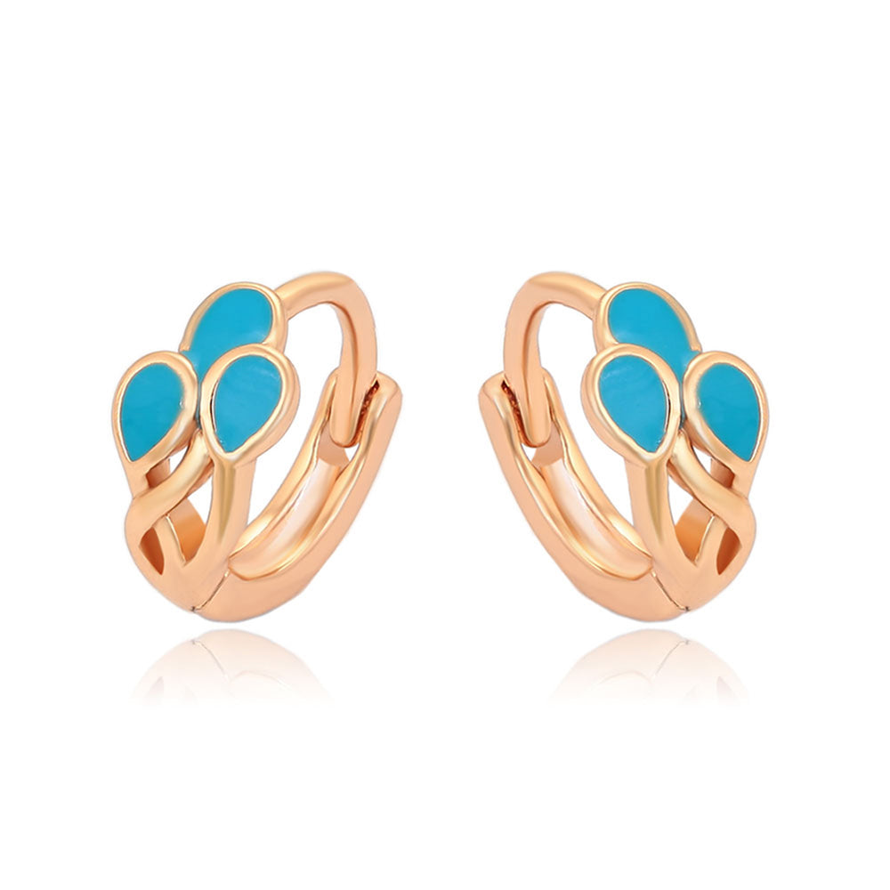 Pozlacené Slitinové Náušnice s Modrým Emporia® Křišťálem