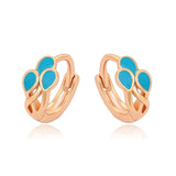 Pozlacené Slitinové Náušnice s Modrým Emporia® Křišťálem