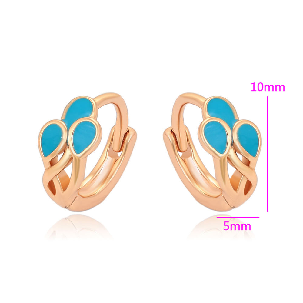 Pozlacené Slitinové Náušnice s Modrým Emporia® Křišťálem