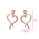 Pozlacené Slitinové Náušnice s Růžovým Emporia® Křišťálem