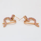 Pozlacené Slitinové Náušnice s Růžovým Emporia® Křišťálem