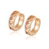 Pozlacené Slitinové Náušnice s Bílým Emporia® Křišťálem