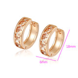 Pozlacené Slitinové Náušnice s Bílým Emporia® Křišťálem