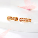 Pozlacené Slitinové Náušnice s Bílým Emporia® Křišťálem