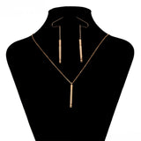 Pozlacená Slitinová Sada s Červeným Emporia® Křišťálem ( Náhrdelník+Náušnice+Přívěsek )