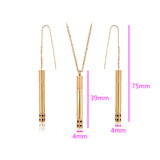 Pozlacená Slitinová Sada s Červeným Emporia® Křišťálem ( Náhrdelník+Náušnice+Přívěsek )