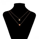 Pozlacená Slitinová Sada s Růžovým Emporia® Křišťálem a Bílým Emporia® Křišťálem ( Náhrdelník+Náramek )