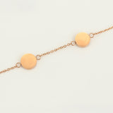 Pozlacená Slitinová Sada s Růžovým Emporia® Křišťálem a Bílým Emporia® Křišťálem ( Náhrdelník+Náramek )