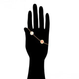 Pozlacená Slitinová Sada s Růžovým Emporia® Křišťálem a Bílým Emporia® Křišťálem ( Náhrdelník+Náramek )