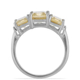Stříbrný Prsten s Uralským Citrínem