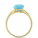 Pozlacený Stříbrný Prsten s Aqua Chalcedonem