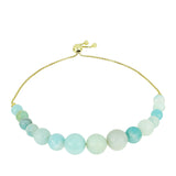 Pozlacené stříbro 925/1000 Náramek s Amazonitem - Karátové číslo: 55.2. přibližná hmotnost: 12.84 gramů
