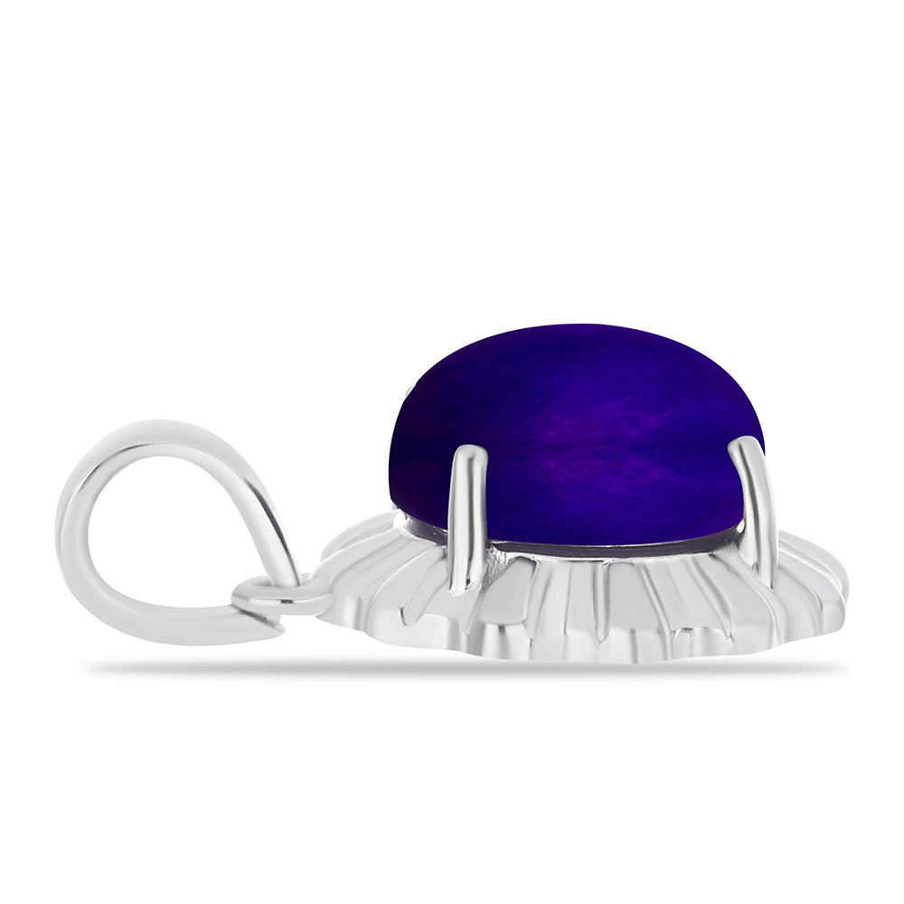 Stříbrný Přívěsek s Purpurovým Jadeitem