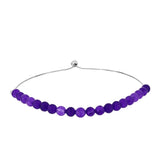 Stříbrný Náramek s Purpurovým Jadeitem