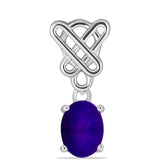 Stříbrný Přívěsek s Purpurovým Jadeitem