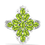 Stříbrný Prsten s Čchang-pajským Peridotem
