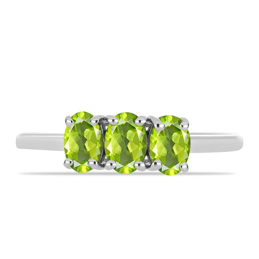 Stříbrný Prsten s Čchang-pajským Peridotem
