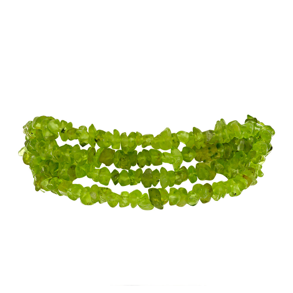 Stříbrný Náramek s Čchang-pajským Peridotem