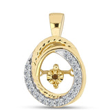 Pozlacený Stříbrný Přívěsek s Cognac Diamantem a Bílým Topazem