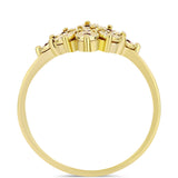 Pozlacený Stříbrný Prsten s Cognac Diamantem