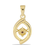 Pozlacený Stříbrný Přívěsek s Cognac Diamantem