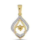 Pozlacený Stříbrný Přívěsek s Cognac Diamantem a Bílým Topazem