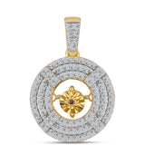 Pozlacený Stříbrný Přívěsek s Cognac Diamantem a Bílým Topazem