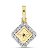 Pozlacený Stříbrný Přívěsek s Cognac Diamantem a Bílým Topazem